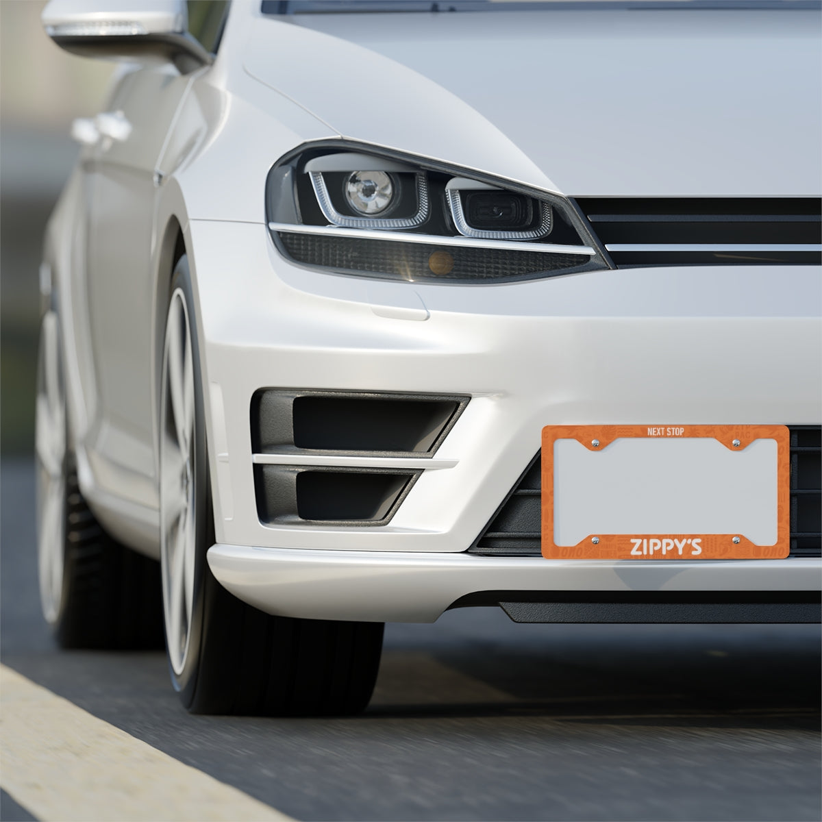 Powder Coated Solar Orange Stainless Steel License Plate Frame Bracket Powder Coated Solar Orange Stainless Steel License Plate Frame Bracket