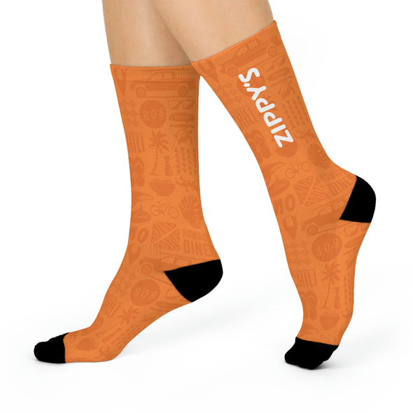 Icons- Orange Tones Cushioned Crew Sock