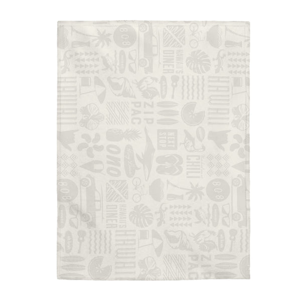 Zippys Iconic - Beige Velveteen Plush Blanket
